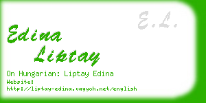 edina liptay business card